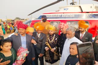 barat on helicopter Churu, Rajasthan news