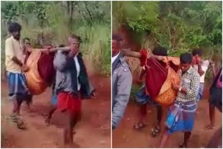 Pregnant woman carried in 'Doli' for Six kilometres