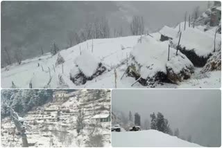 snowfall in chamba hilly areas