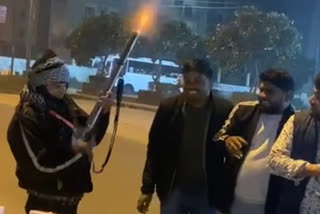 viral video of joyful firing in birthday party in greater noida