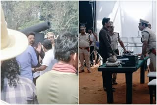 actor Sudeep came to Kabza shooting set