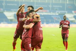 ISL 2021  NorthEast United FC beat SC East Bengal  ഈസ്റ്റ് ബംഗാളിനെ തകർത്ത് നോർത്ത് ഈസ്റ്റ് യുണൈറ്റഡ്  വി പി സുഹൈറിന് ഗോൾ  ഇന്ത്യൻ സൂപ്പർ ലീഗ് 2021  ISL UPDATE