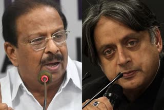 KPCC president K Sudhakaran against Shashi Tharoor  ശശിതരൂരിനെതിരെ കെപിസിസി പ്രസിഡന്‍റ് കെ സുധാകരൻ  കെ-റെയിൽ ശശിതരൂർ നിലപാട്  K-Rail Shashi Tharoor's stand