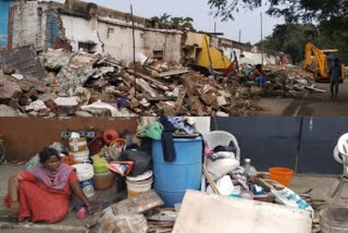 Houses Demolished in valluvar Kottam thangavelu street, public occupancy in Corporation land, சென்னை வள்ளுவர் கோட்டத்தில் உள்ள குடிசைகள், மாநகராட்சி இடத்தை ஆக்கிரமித்த பொதுமக்கள்