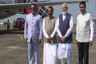 PM Modi arrives in Goa to attend Liberation Day celebrations