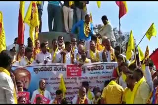 Various organisations held Belgaum chalo protest