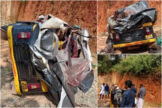 മലപ്പുറം ഓട്ടോറിക്ഷ മറിഞ്ഞു  ഓട്ടോറിക്ഷ ഡ്രൈവര്‍ മരണം  ഓട്ടോറിക്ഷ മറിഞ്ഞുണ്ടായ അപകടം  വള്ളിക്കാപറ്റ ഓട്ടോ അപകടം  malappuram auto rickshaw accident death  vallikkapatta auto accident  auto overturns in malappuram