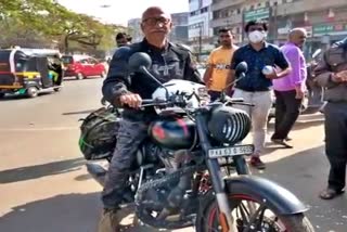 65 Years old hubli businessman bike ride