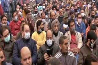 protest in Kashmir