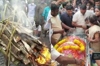 BJP leader Renjith Sreenivasan cremation in alappuzha  രഞ്ജിത് ശ്രീനിവാസന്‍റെ മൃതദേഹം സംസ്കരിച്ചു  ബിജെപി നേതാവിനെ വെട്ടിക്കൊലപ്പെടുത്തി  BJP Leader Murder in alappuzha