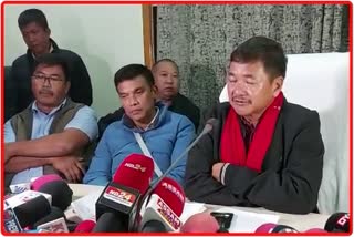Karbi Anglong Autonomous Council Chief Executive Member Tuliram Ronghang pressmeet