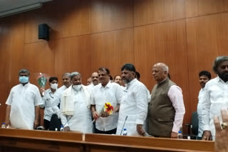 Congress legislative party meeting on anti conversion bill in belagavi