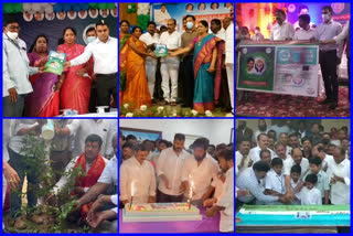 ministers launched ots scheme in their respective districts and cm jagan birthday celebrations were held