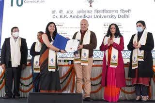 over 1000 students awarded degrees at 10th convocation of ambedkar university delhi