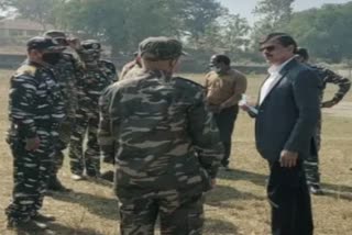 Central Government Security Advisor K Vijay Kumar visits Birbanki Camp in Khunti