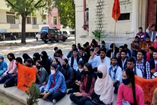 ABVP Demonstration in Jaipur