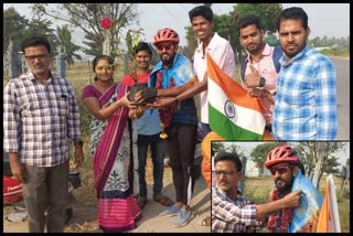 Rajasthan youth cycling for environmental awareness