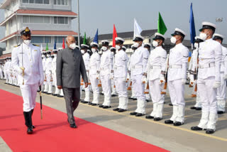 President Kovind aboard Vikrant