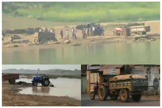 illegal sand mining in chambal river sheopur