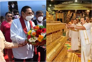 Sri Lanka PM Rajapaksa Tirupati visit