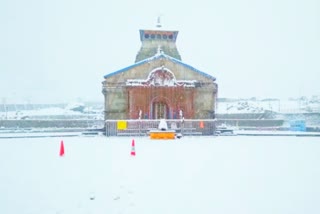 snowfall in kedarnath dham