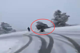 WATCH: Jeep skids off on snow, tumbles downhill in Kashmir's Gulmarg