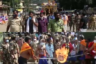 SABARIMALA THANKA ANKI PROCESSION  SABARIMALA MANDALA POOJA  SABARIMALA MANDALA KALAM  തങ്ക അങ്കി ഘോഷയാത്ര  മണ്ഡല പൂജ  ശബരിമല മണ്ഡലകാലം  തങ്ക അങ്കി സന്നിധാനത്തേക്ക് പുറപ്പെട്ടു