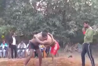 Jamtara player in Indian Senior Traditional Freestyle Wrestling Competition