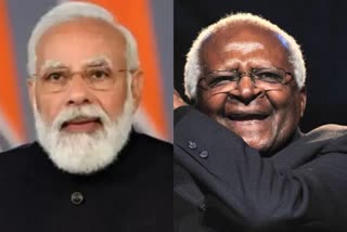 PM Modi expresses grief at Desmond Tutu death  Desmond Tutu Passed Away  ഡെസ്‌മണ്ട് ടുട്ടുവിന് ആദരാഞ്ജലികൾ അർപ്പിച്ച് പ്രധാനമന്ത്രി  നോബല്‍ സമ്മാന ജേതാവ് ഡെസ്മണ്ട് ടുട്ടു മരിച്ചു