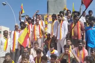Kannada Organizations protest