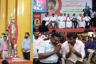 director sp jananathan statue ceremony held at chennai  thirumavalvan appreciate sp jananathans film  tamil late director sp jananathan made movie based communism  சென்னையில் இயக்குநர் எஸ்.பி.ஜனநாதனின் முழு உருவச் சிலை திறப்பு விழா  சினிமா என்பது வணிக நோக்கம் கொண்டது திருமாவளவன்