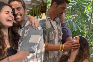 arjun rampal kiss Gabriella Demetriades