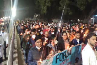 Resident doctors did candle march demanding neet pg counseling