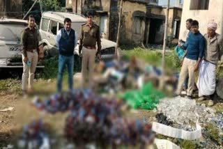 Police destroyed seized liquor in Sitamarhi