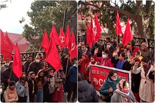 CPI M Protest in Shimla