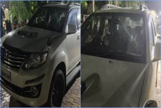 Attack on NCP Leader Eknath Khadse's Daughter Rohini Khadse's Car by Unknown