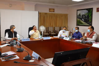 Central railway minister prahlad joshi meeting on railway projects in Hubballi
