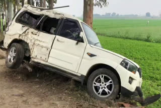 karnal-road-accident-utter-pradesh-police-constable-death