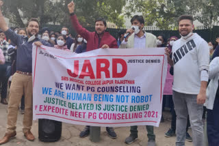 PG NEET counseling: Protesting Jaipur resident doctors come out in support of Delhi doctors
