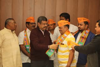 Angul BJD leaders joined BJP union minister Dharmendra Pradhan welcomes