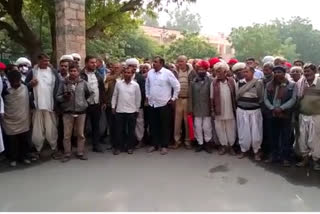 demand of crop compensation in Jalore