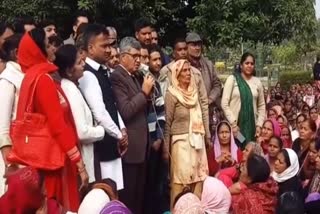 Anganwadi workers Protest in Rohtak