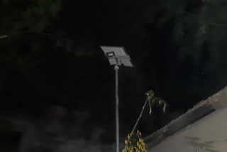 Solar power street light in Tezpur