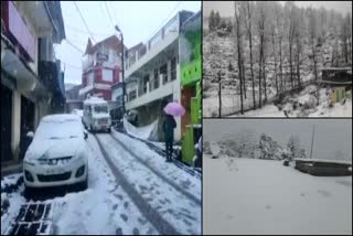 Snowfall in the Himalayan region