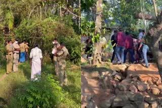 ambalavayal murder latest  police collect evidence in ambalavayal murder  അമ്പലവയല്‍ കൊലപാതകം തെളിവെടുപ്പ്  വയനാട് കൊലപാതകം ആയുധങ്ങള്‍ കണ്ടെടുത്തു