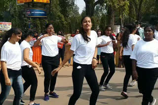 students flash mob in Hanamkonda, flash mob on environment