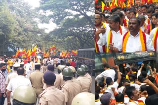 Police took over karave narayana gowda and activists