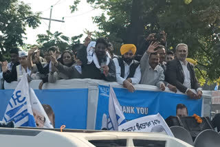 Arvind Kejriwal led AAP's victory March in the Chandigarh Municipal Corporation elections Win