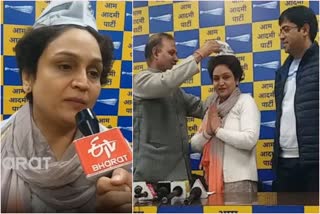 anju sehwag joins aam aadmi party