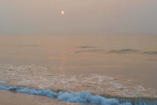 First Sunrise of 2022 at Puri beach